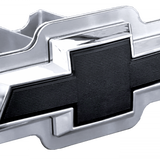 Chevrolet Black OEM Class III Hitch Plug - Chrome on Brushed - Official Licensed