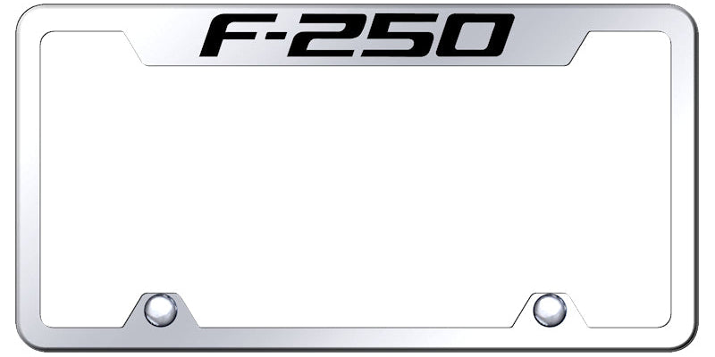 Ford F-250 Steel Truck Cut-Out License Plate Frame - Laser Etched - Official Licensed