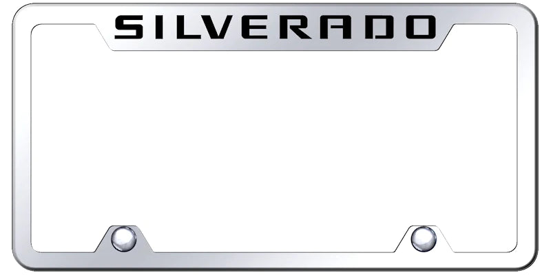 Chevrolet Silverado Steel Truck Cut-Out License Plate Frame - Official Licensed