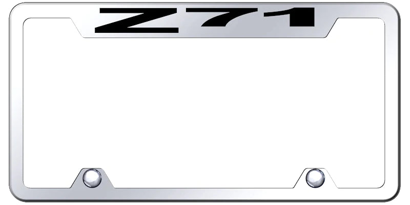 Chevrolet Z71 Steel Truck Cut-Out License Plate Frame - Official Licensed