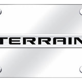 GMC Terrain Name License Plate - Chrome on Mirrored - Official Licensed