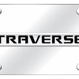 Chevrolet Traverse Name License Plate - Chrome on Mirrored - Official Licensed