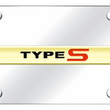 Acura Type-S Name License Plate - OEM Stlyle Logo - Official Licensed
