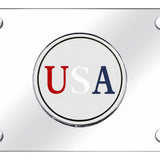 USA License Plate - Chrome on Mirrored - Official Licensed