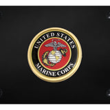 U.S.M.C. Badge License Plate - Chrome on Black - Official Licensed