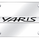 Toyota Yaris Name License Plate - Chrome on Mirrored - Official Licensed