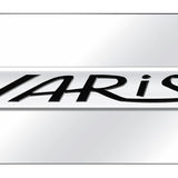 Toyota Yaris Name Mini Plate - Chrome on Mirrored - Official Licensed