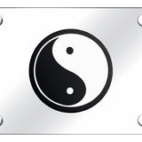 Yin-Yang License Plate - Black on Mirrored - Official Licensed