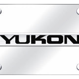 GMC Yukon Name License Plate - Chrome on Mirrored - Official Licensed