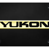 GMC Yukon Name License Plate - Gold on Black - Official Licensed