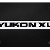 GMC Yukon XL Name License Plate - Chrome on Black - Official Licensed