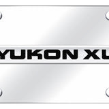 GMC Yukon XL Name License Plate - Chrome on Mirrored - Official Licensed