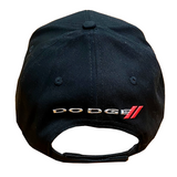 Dodge SRT Hellcat Black Cap Hat Chrome Liquid Metal Logo Emblem Official License