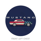 Ford Mustang Collection American USA Flag Graphic Shirt Blue Official Licensed