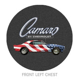 Chevrolet Camaro Collection American Flag Graphic T-Shirt Grey Official Licensed