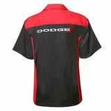 Dodge American Cars Pit Mechanic Button Down Work Crew Shirt Official Licensed
