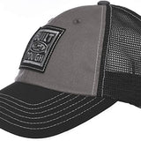 Ford Built Ford Tough Trucker Hat Logo Car Auto Racing Cap Gray & Black Mesh