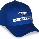 Ford Mustang Baseball Cap Logo Car Auto Racing Hat Blue Officially Licensed