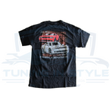 Dodge Challenger 2 Scoops SRT Hellcat Cotton T-Shirt Black Official Licensed